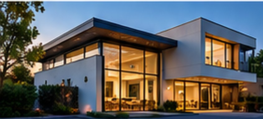 Modern home with solar shading